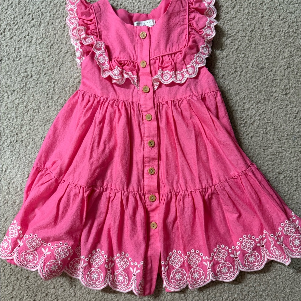 Max Studio Pink Ruffled Tiered Sundress
